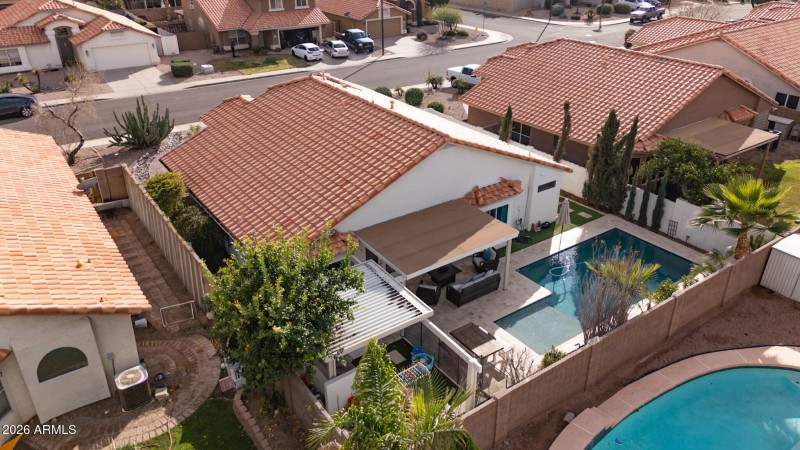 Aerial View of Backyard