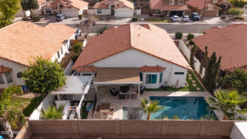 Aerial View of Backyard