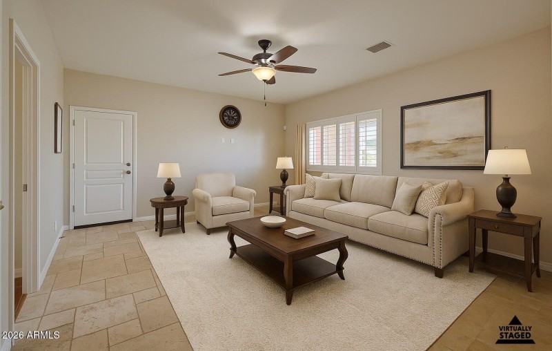 Family Room Staged