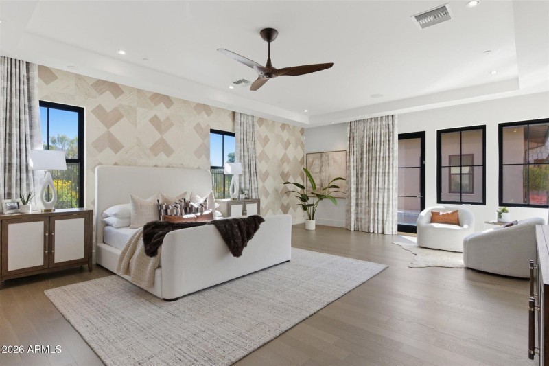 Primary Bedroom with Electric Drapes