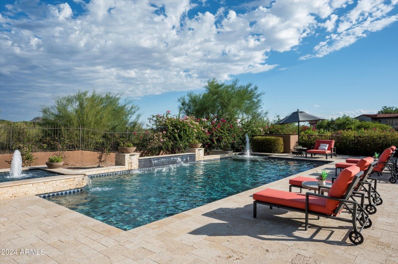 Pool with Water Features