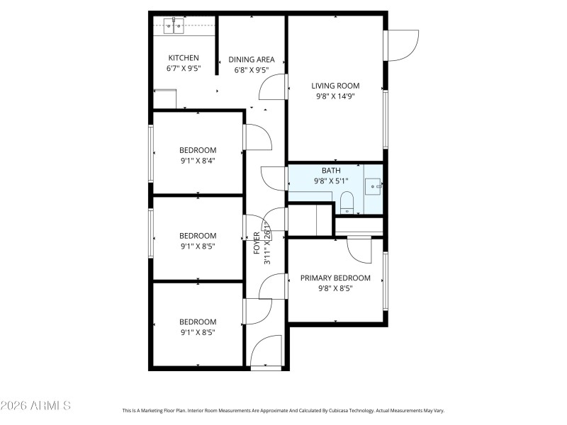 Floor plan with measurements