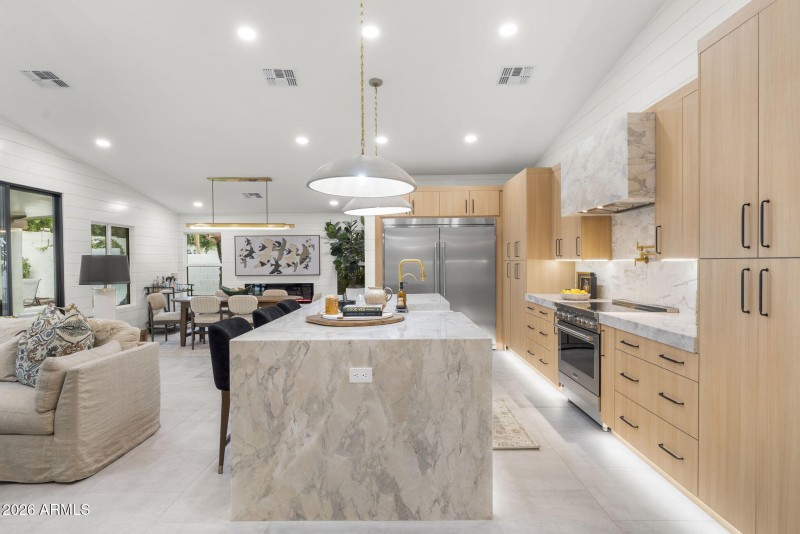 Open-concept kitchen and great room