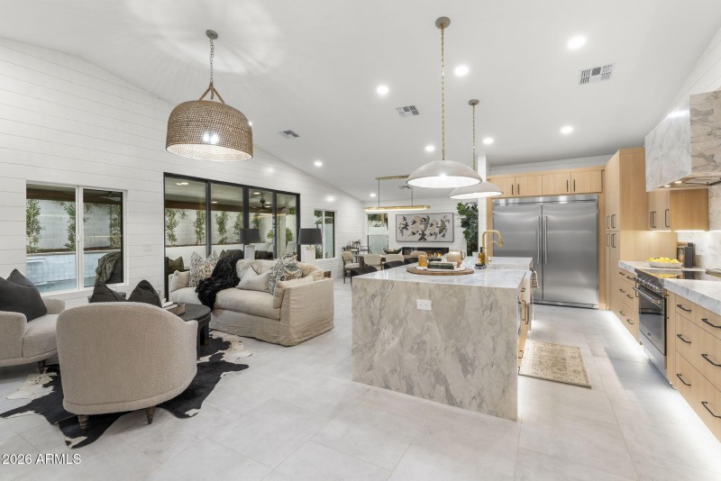 Open-concept kitchen and great room