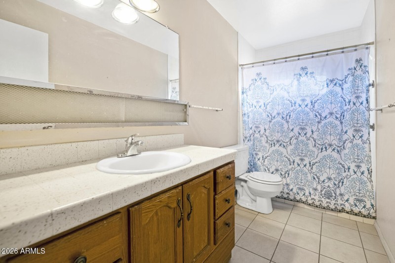 Large bathroom with walk-in shower