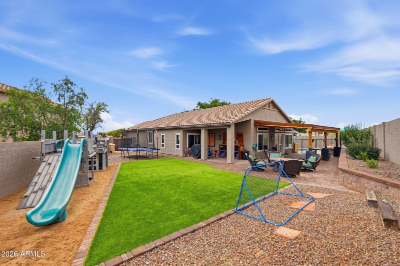 Playground + turf for family fun