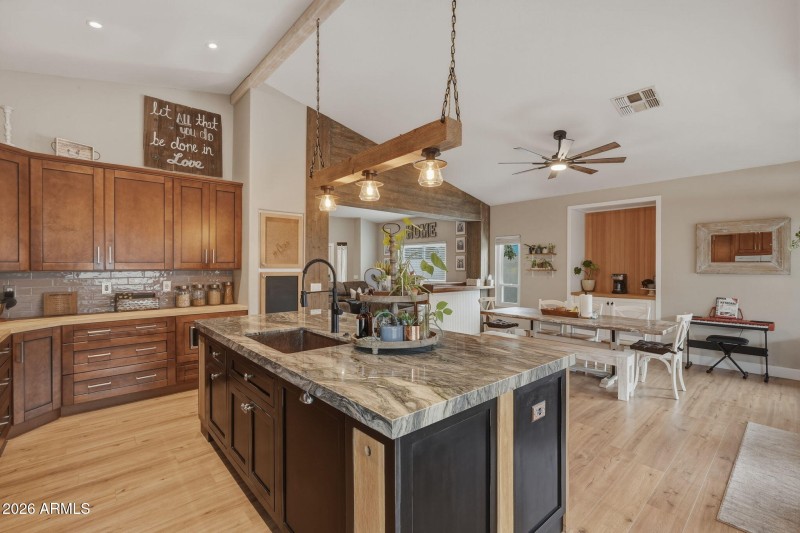 Open to living & dining