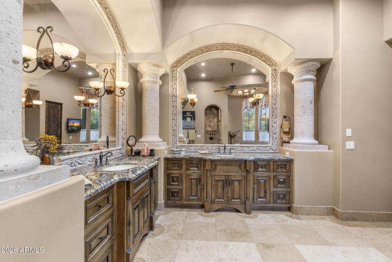 Primary bath dual vanities