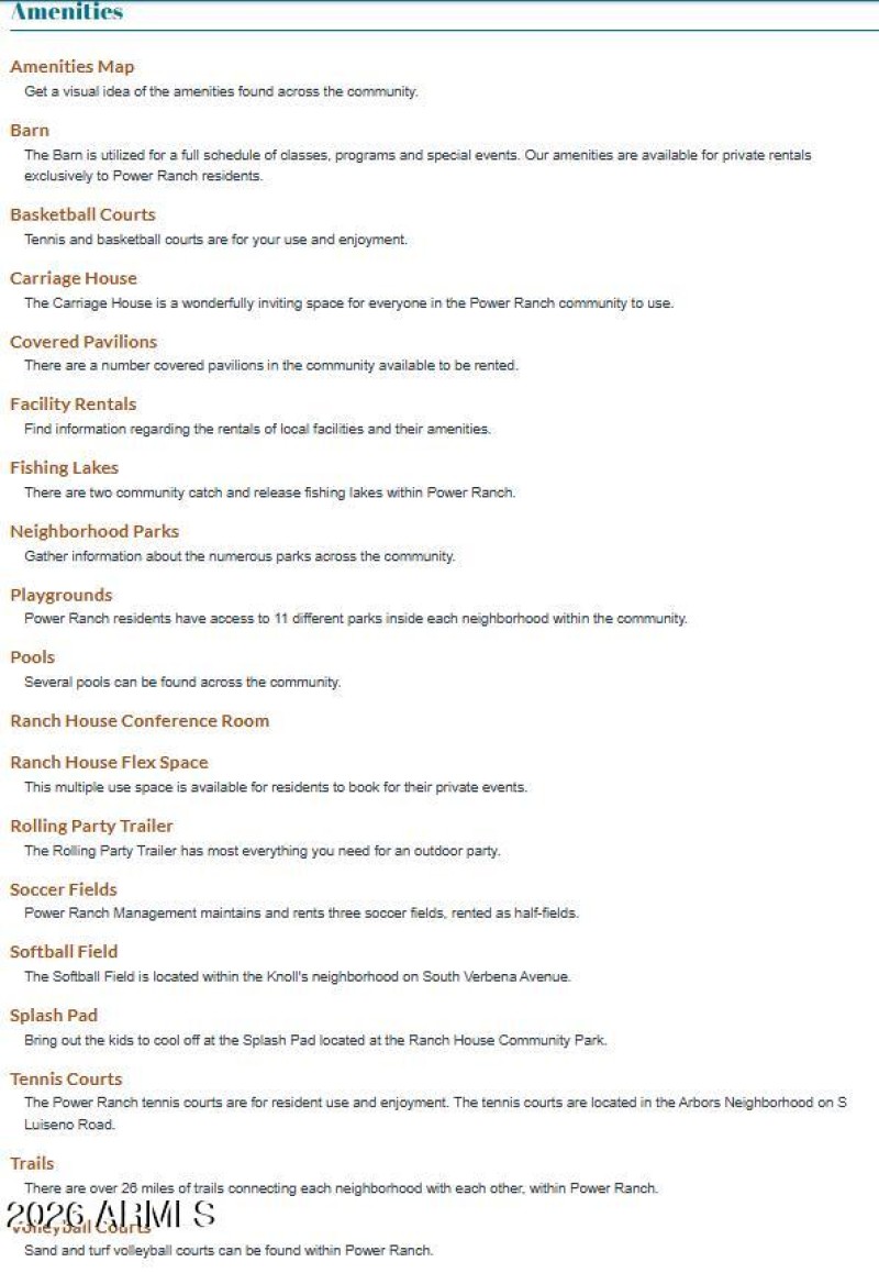 Amenity list 2-19-26