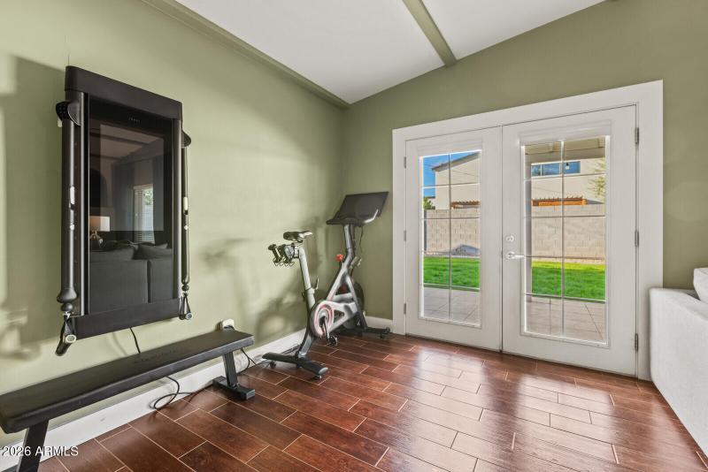 Family Room French Doors to Patio