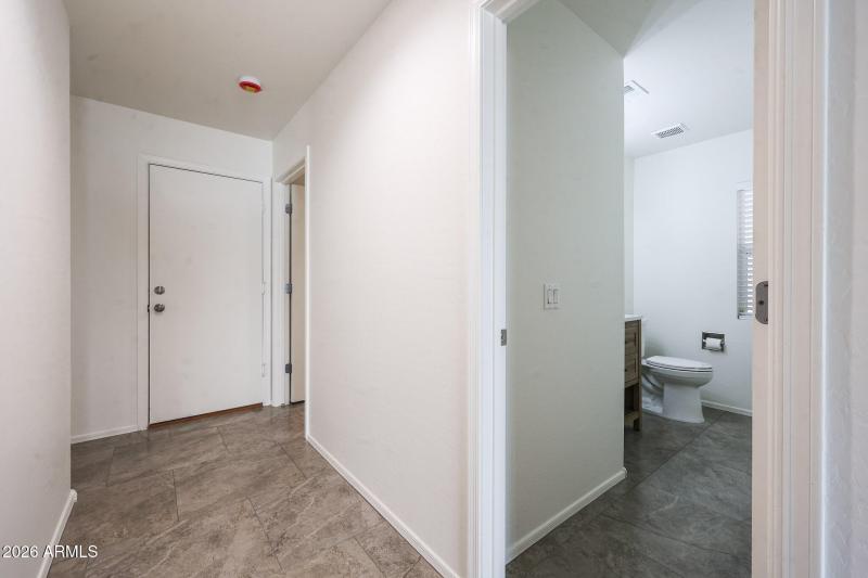 Powder room with new fixtures