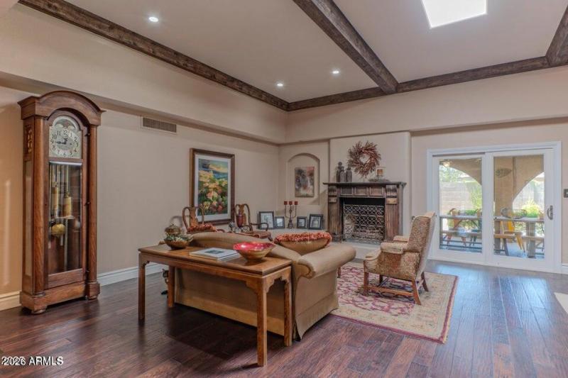 Living room with gas fireplace