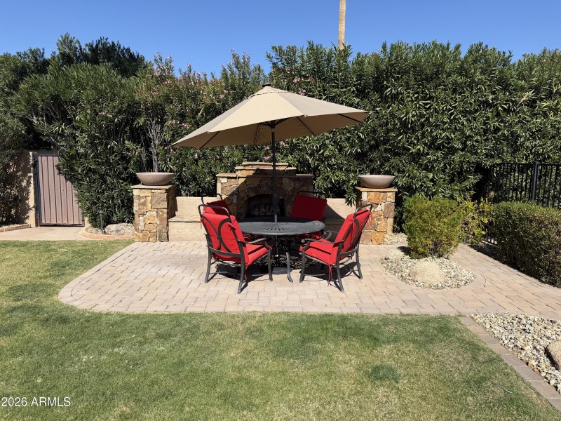 Backyard Fireplace