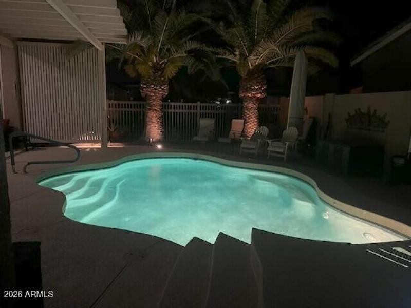 Pool at night