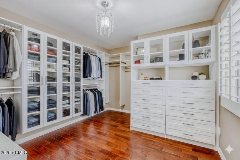 Staged closet