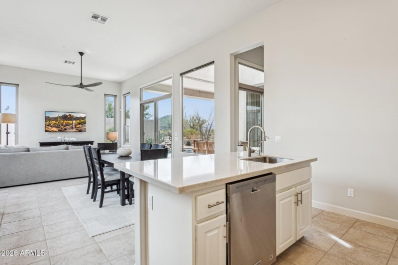 Kitchen Overlooking Family Room