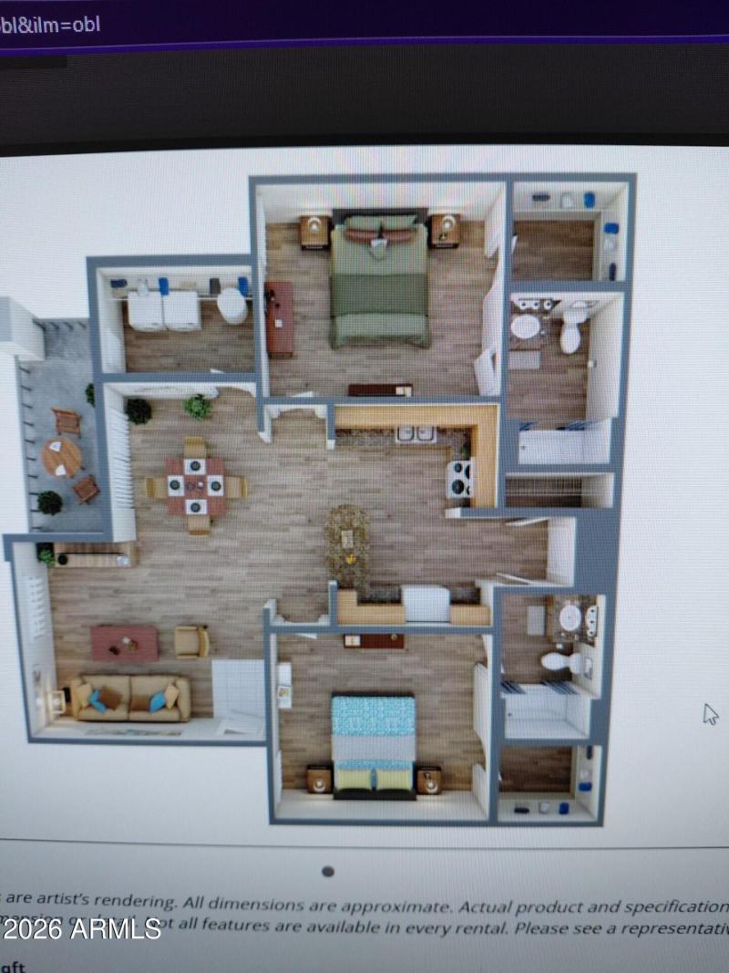 Esteban - 2 bedroom Floorplan
