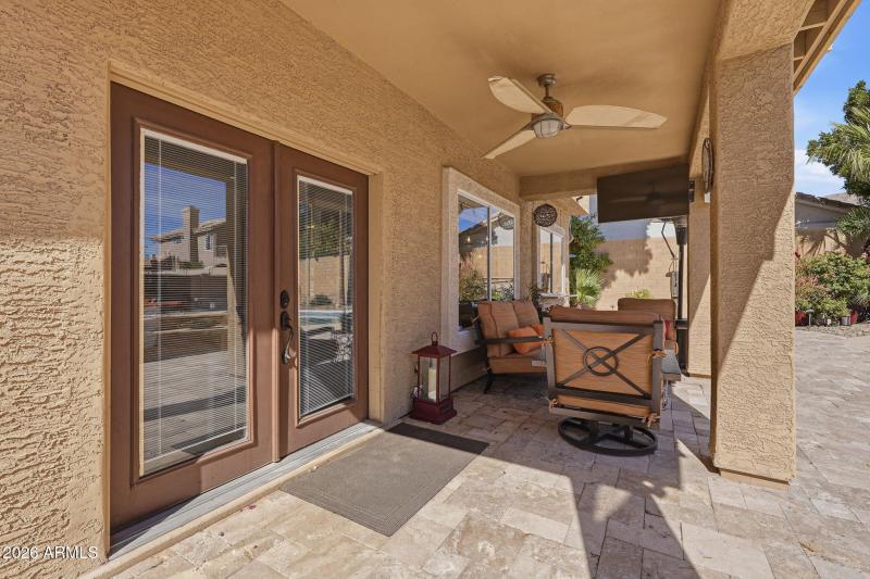French doors to patio