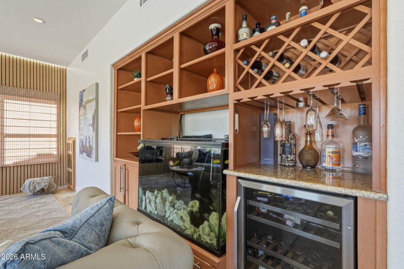 Built-ins in family room