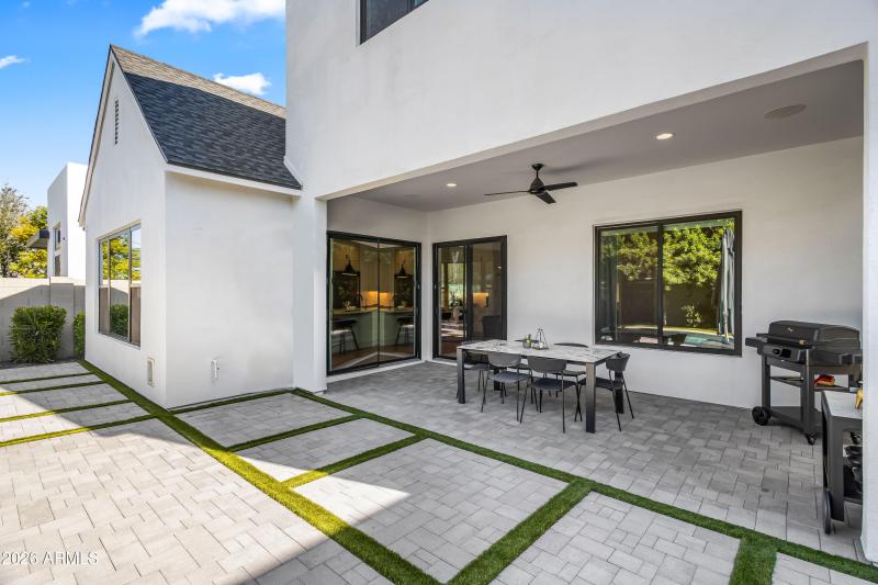 Covered patio for indoor-outdoor living