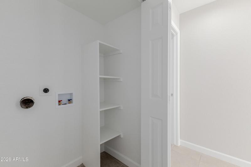 Enclosed laundry area