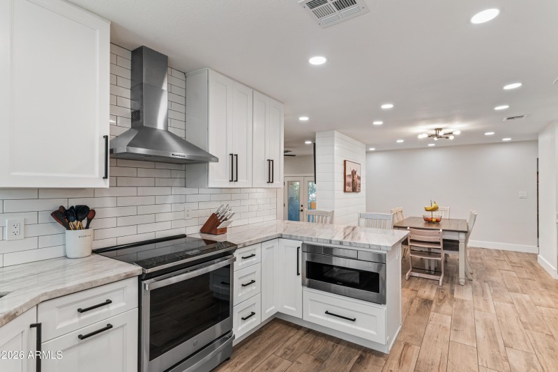 Kitchen with Drawer Microwave