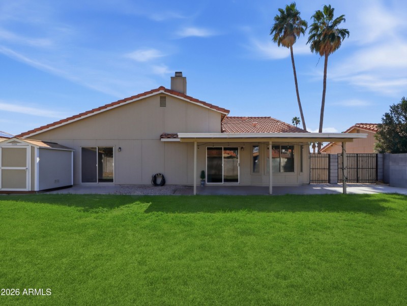 Covered Patio and RV Parking area
