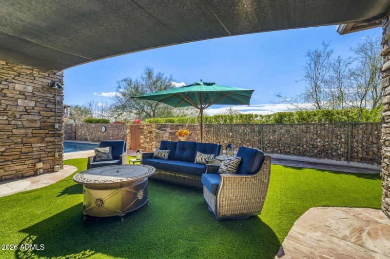 Covered sitting area