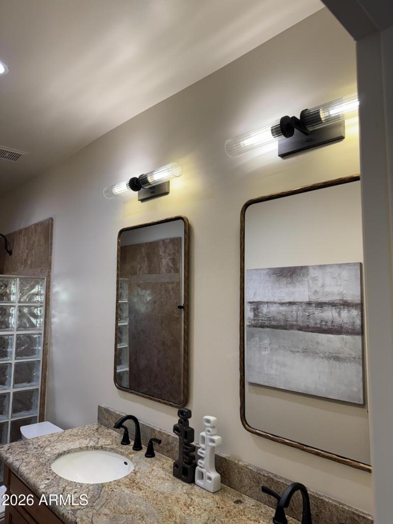 New Light Fixtures in Hall Bathroom!