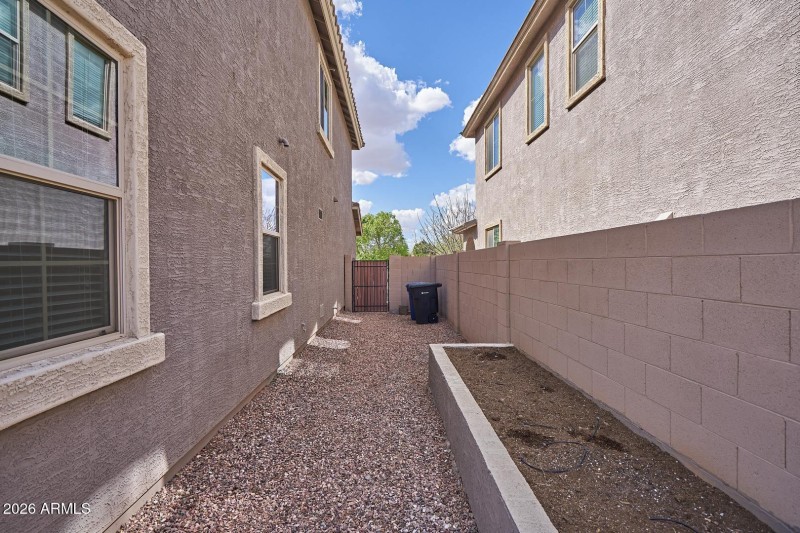 Backyard-Side Planters and Gate