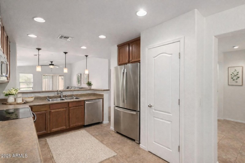 Virtually staged Kitchen