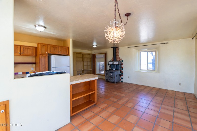 Kitchen and living area