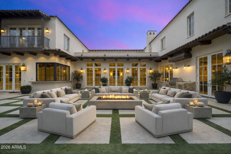 Exeter Blvd Backyard Doors Closed Staged