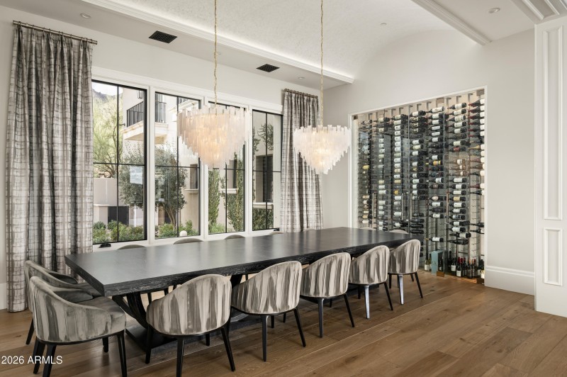 Dining Room w/ 500 Bottle Wine Storage