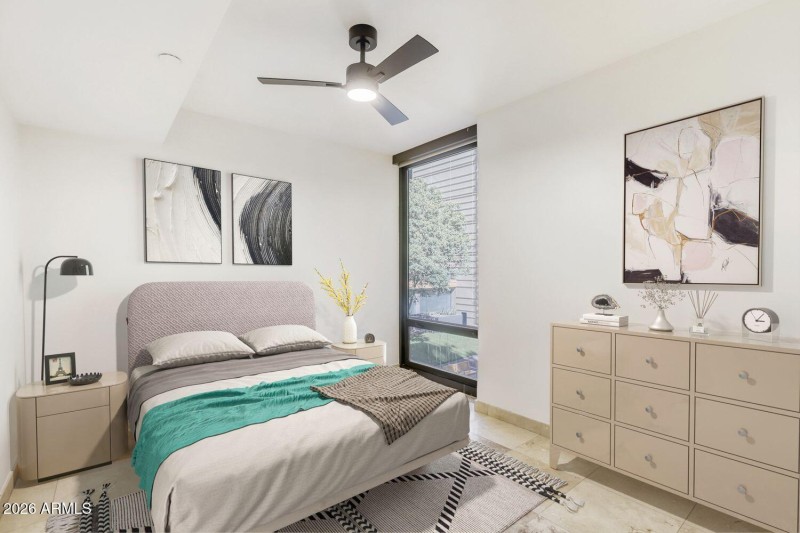 Virtually Staged Guest Bedroom