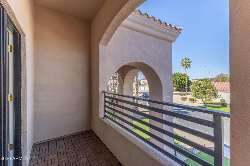 Upstairs second bedroom's balcony