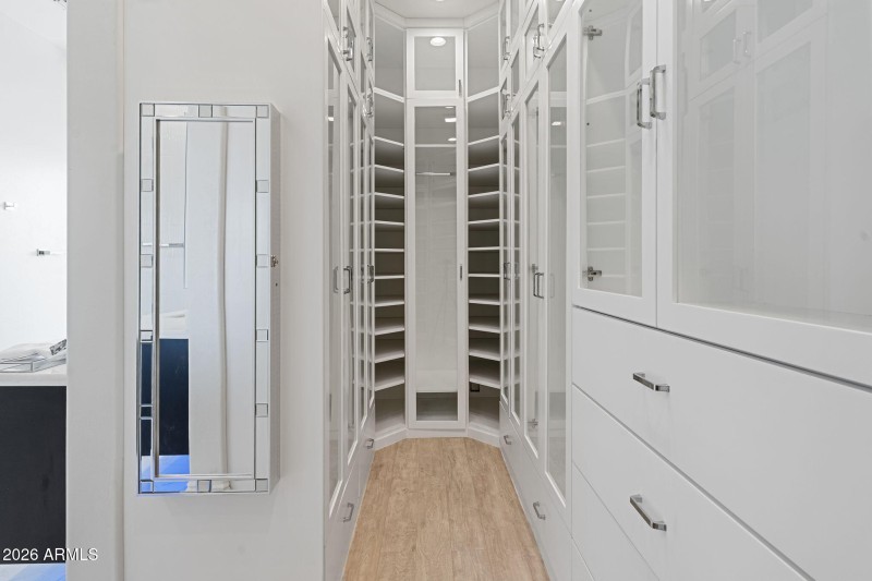 Custom made primary closet