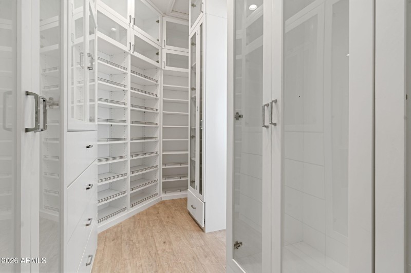 Custom made primary closet