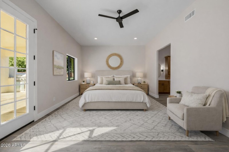 Virtually Staged Primary Suite