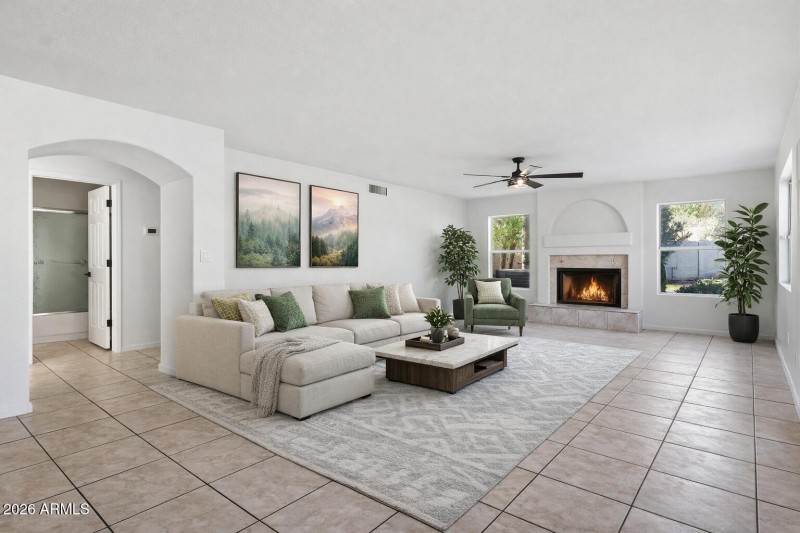 Virtually Staged Living Room 1