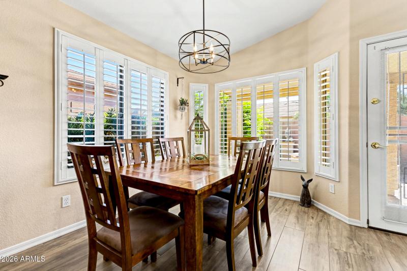 Dining Area with Bay Window