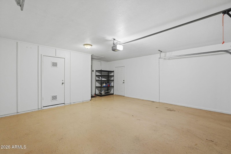 2 Car Garage w/storage room