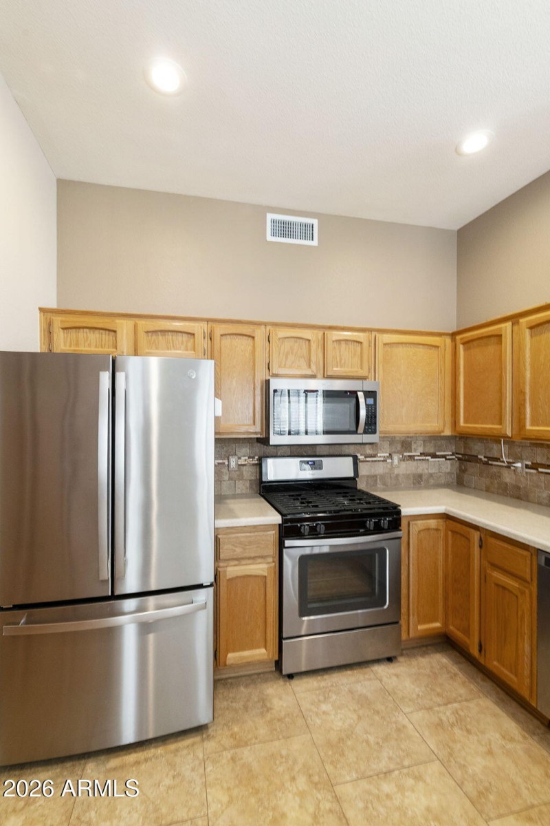 Kitchen with stainless appliances