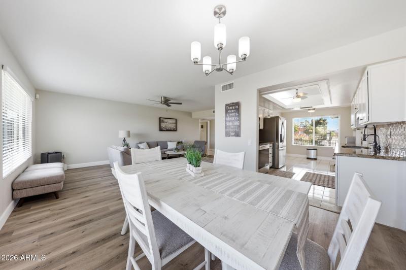 Dining close to kitchen