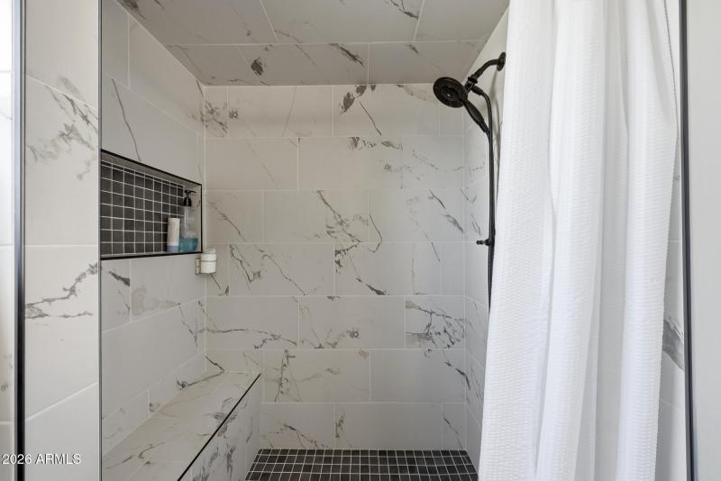 Tiled walk in shower