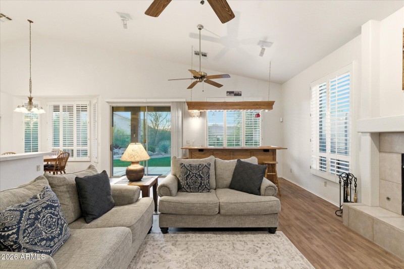 FR w Fireplace & Patio Access