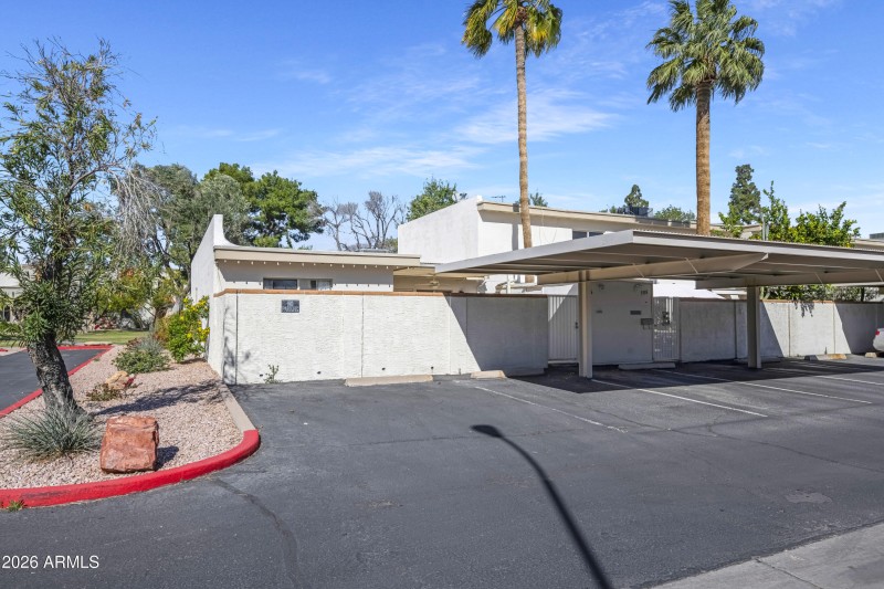 3 covered parking spaces