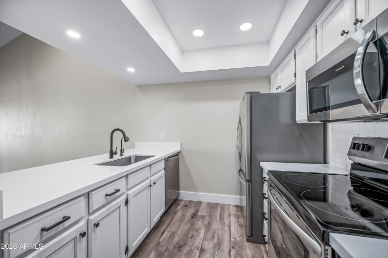 Stainless Steel and Black Appliances