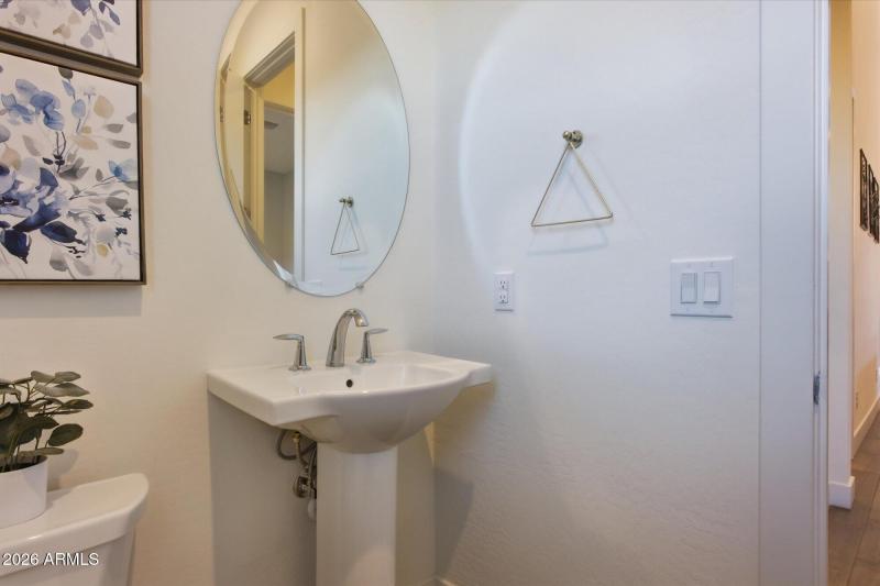 Powder Room with Pedestal Sink