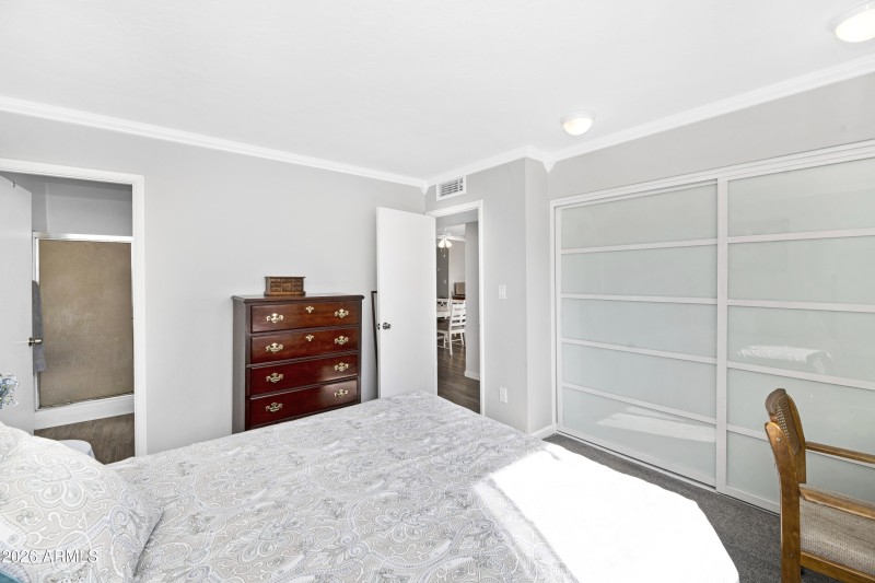 Primary closet & bathroom